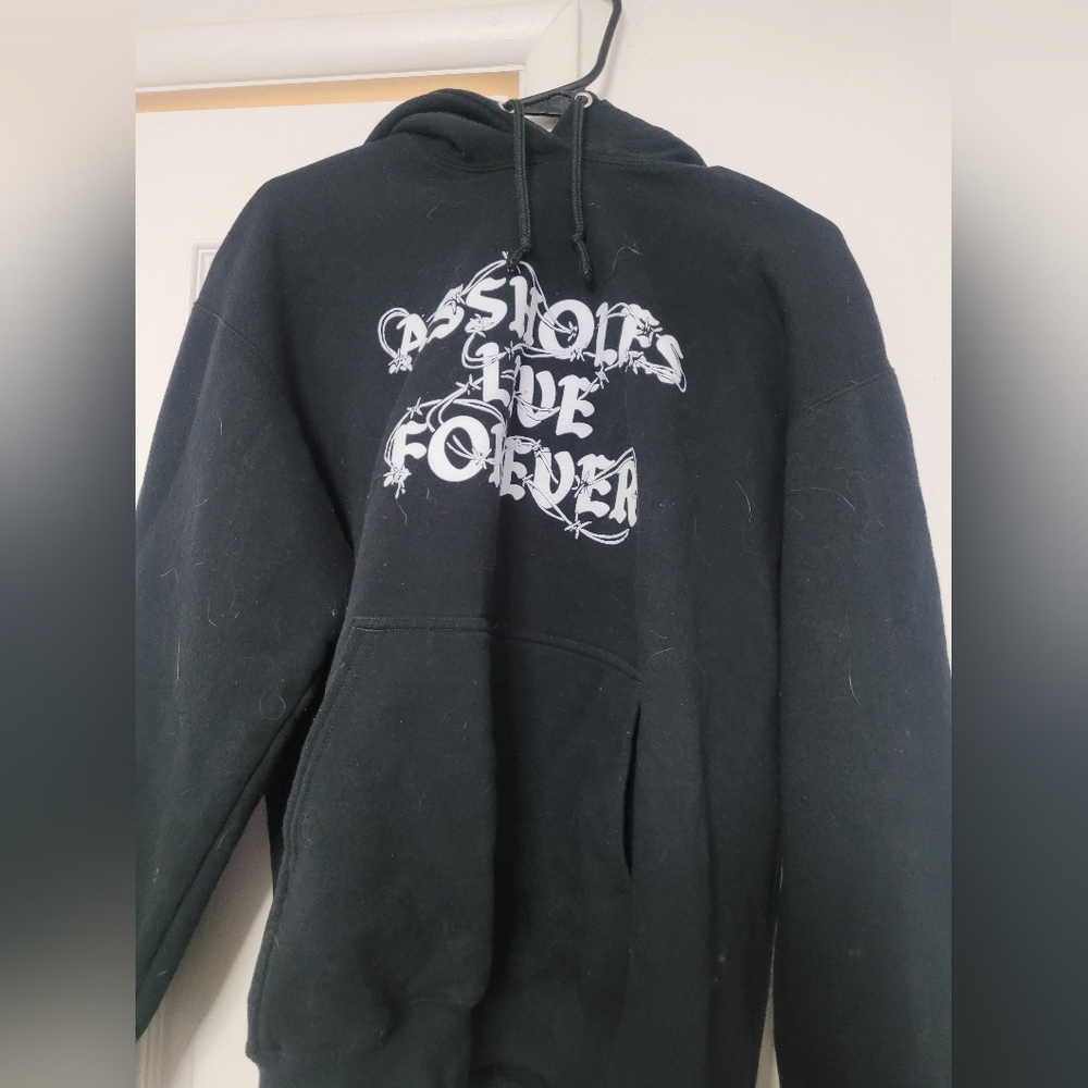 Assholes live forever large sweater